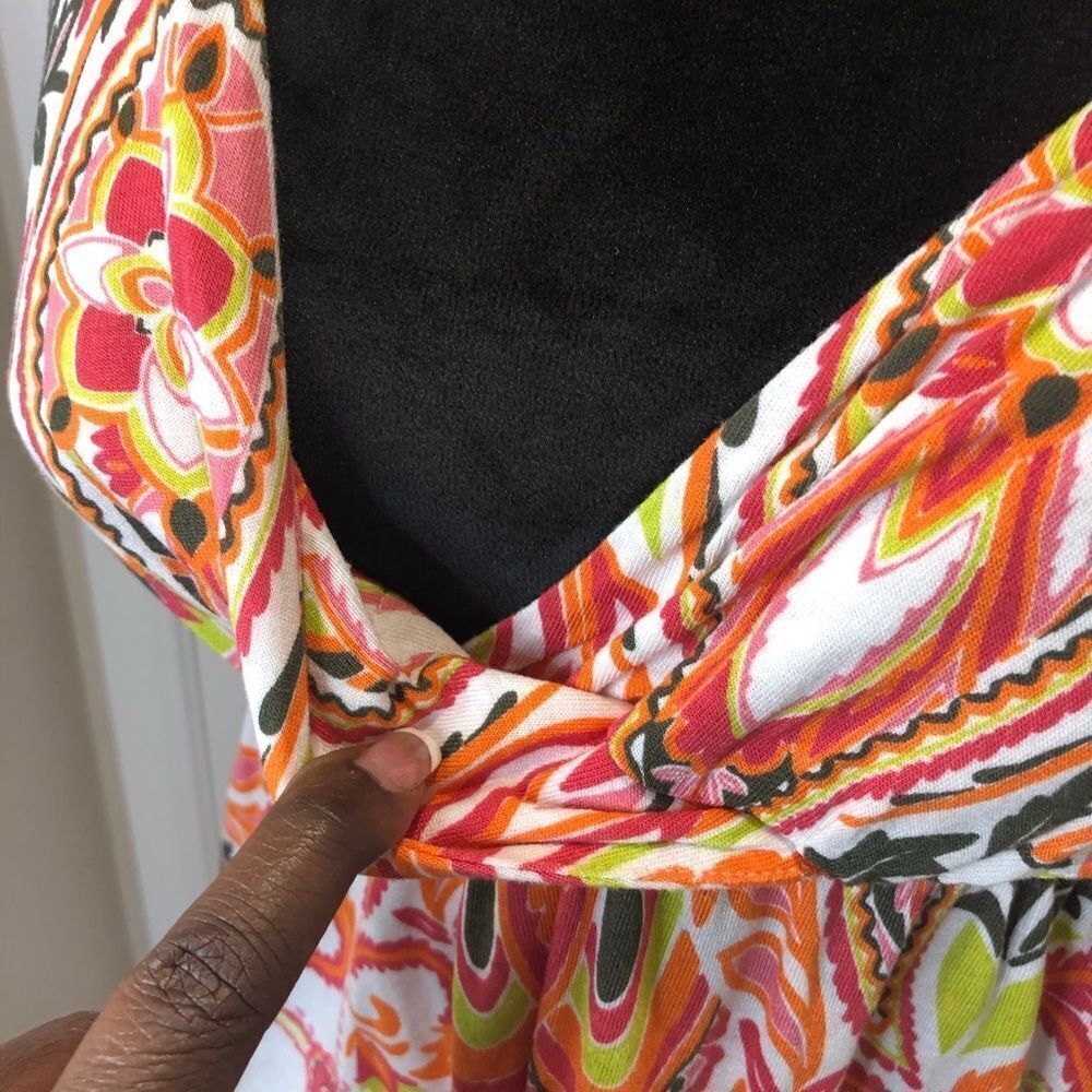 Paisley and floral beach dress size large - Picture 4 of 9